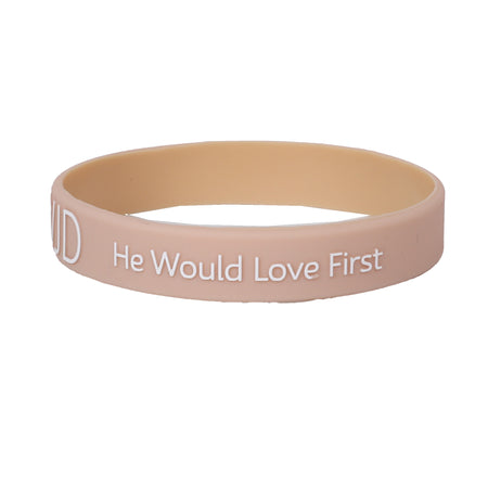 BRACELET SILICONE WWJD HE WOULD PEACH PK12