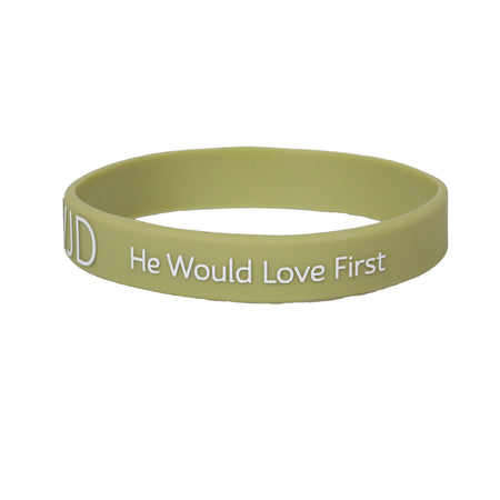 BRACELET SILICONE WWJD HE WOULD SAGE PK12