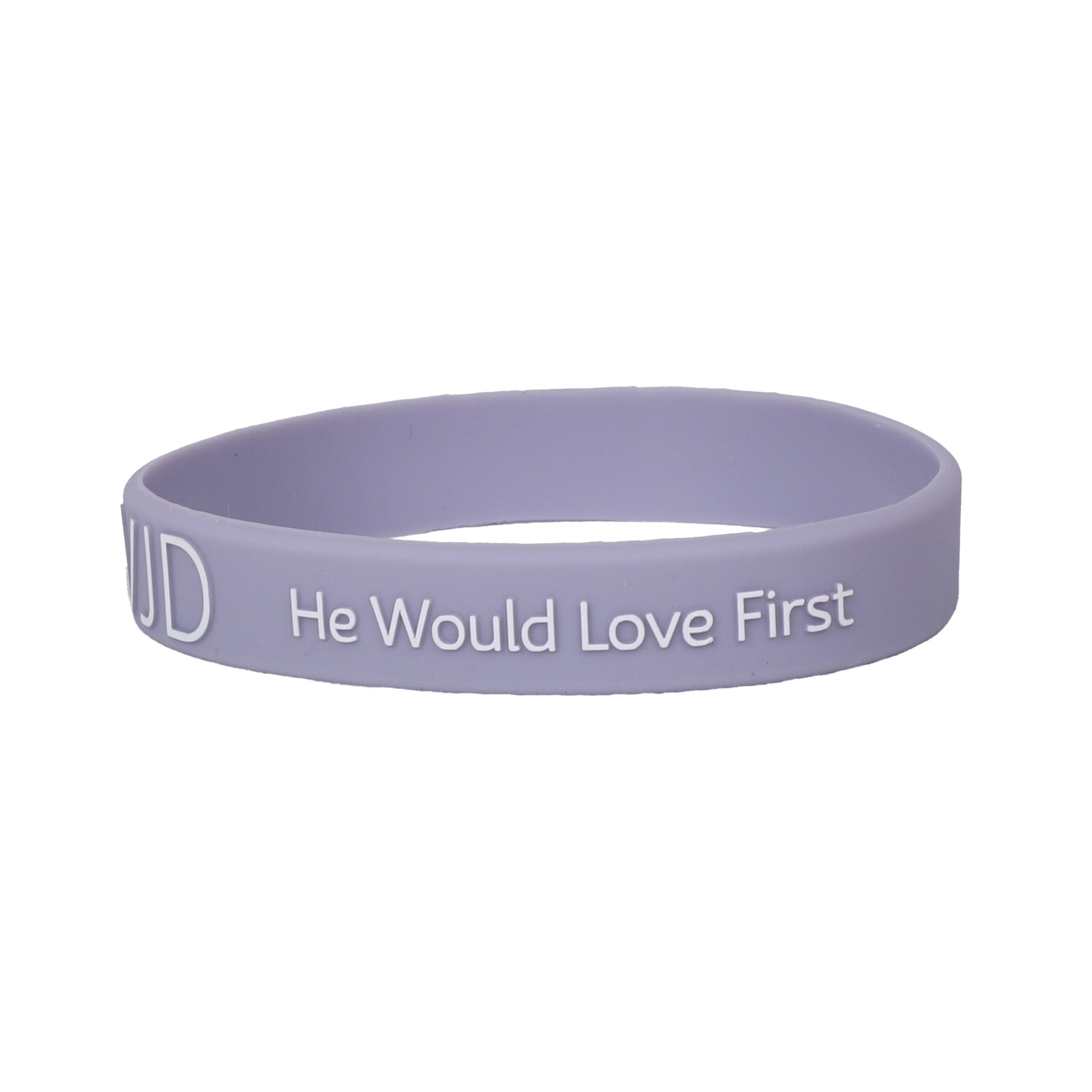 BRACELET SILICONE WWJD HE WOULD VIOLET PK12