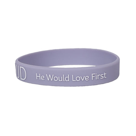 BRACELET SILICONE WWJD HE WOULD VIOLET PK12