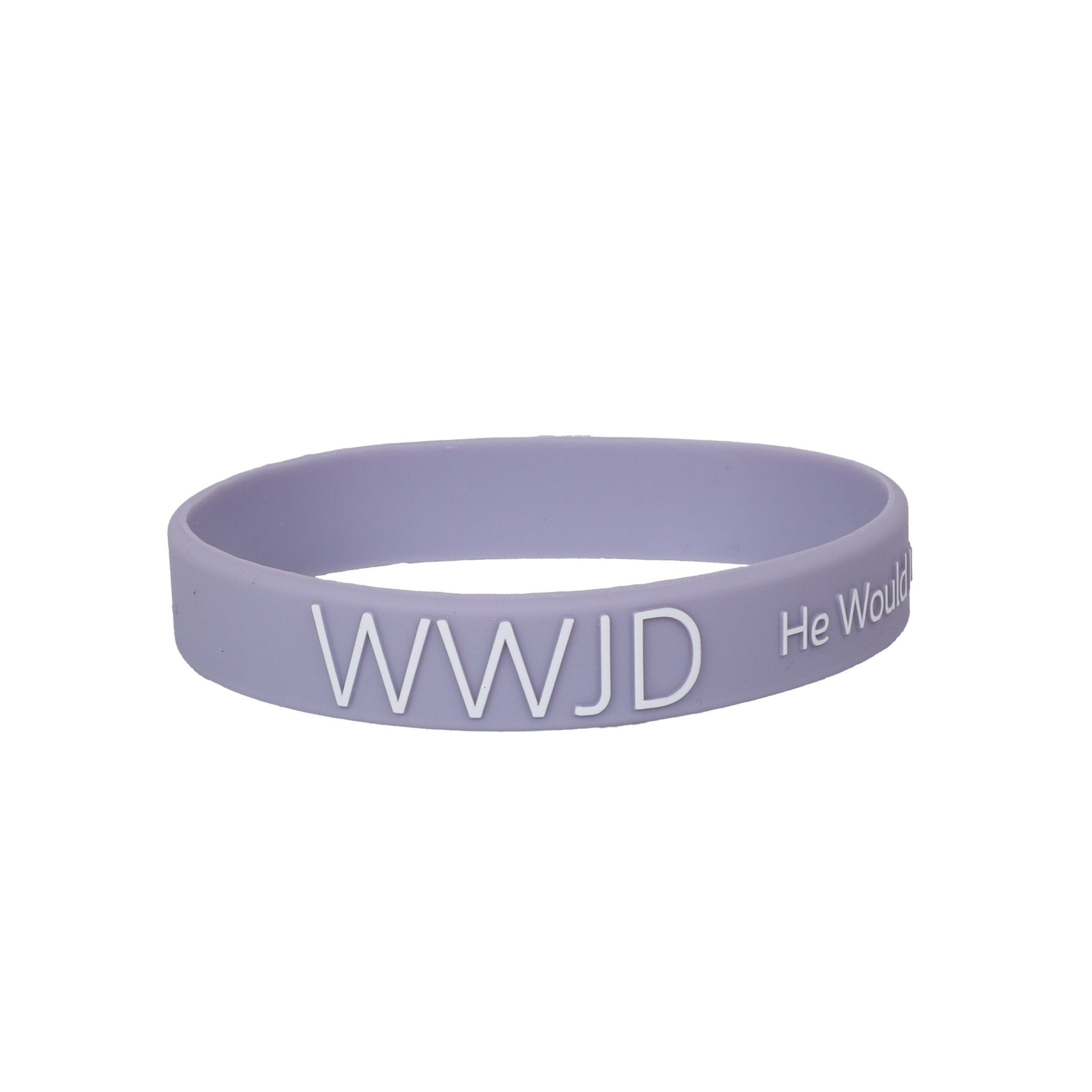 BRACELET SILICONE WWJD HE WOULD VIOLET PK12