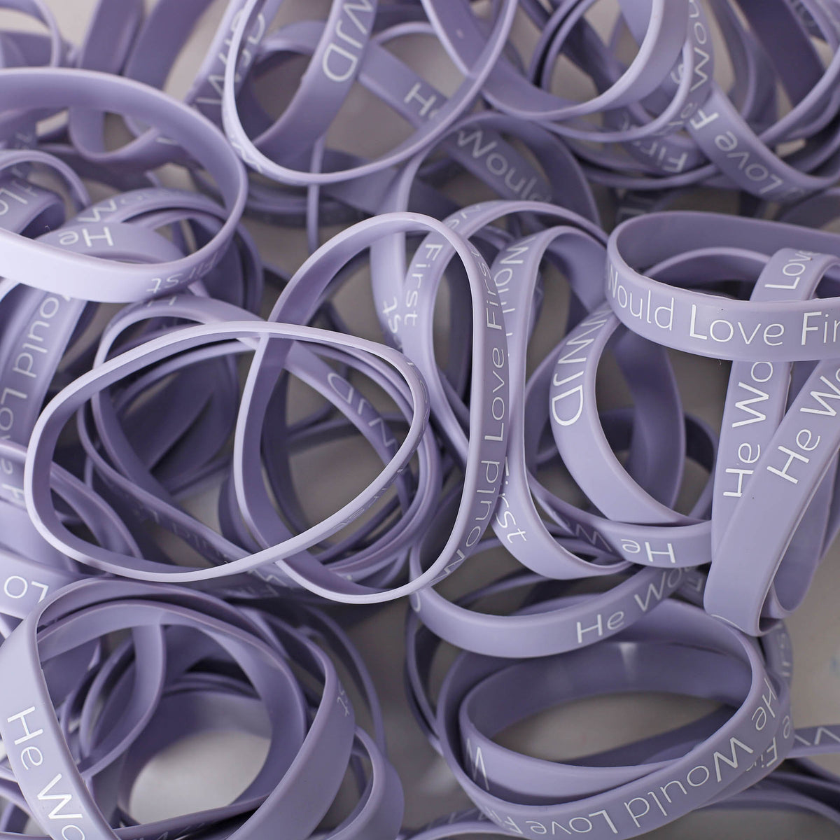BRACELET SILICONE WWJD HE WOULD VIOLET PK100