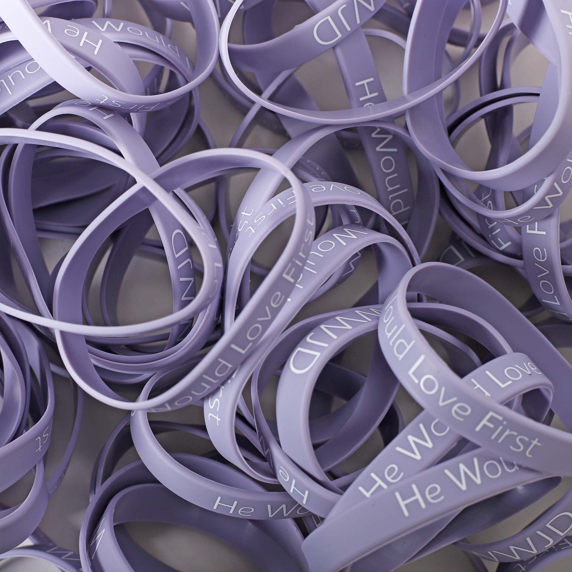 BRACELET SILICONE WWJD HE WOULD VIOLET PK100