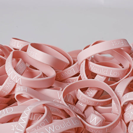 BRACELET SILICONE WWJD HE WOULD BLUSH PK100