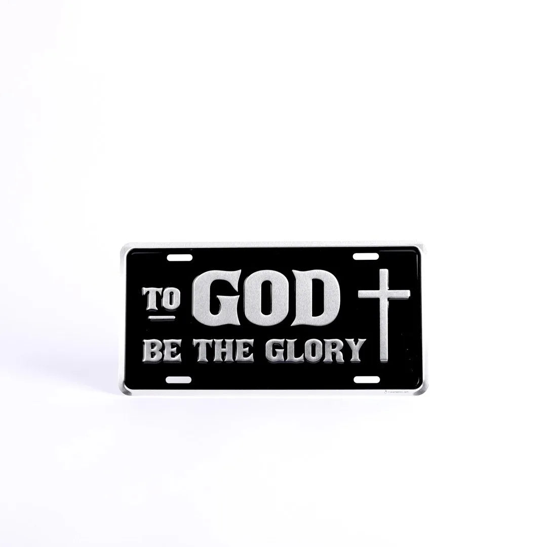 AUTOTAG TO GOD BE GLORY SILVER