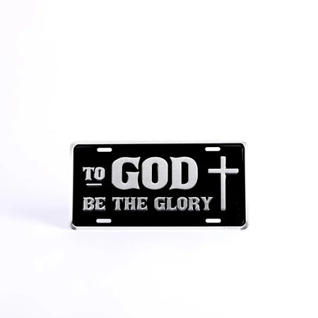 AUTOTAG TO GOD BE GLORY SILVER