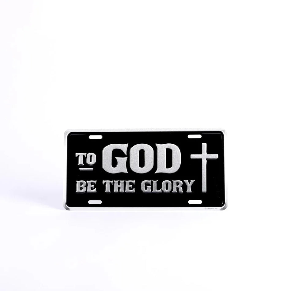 AUTOTAG TO GOD BE GLORY SILVER
