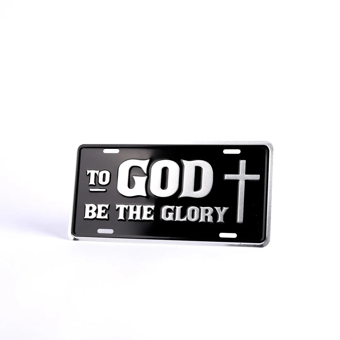 AUTOTAG TO GOD BE GLORY SILVER