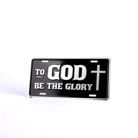 AUTOTAG TO GOD BE GLORY SILVER