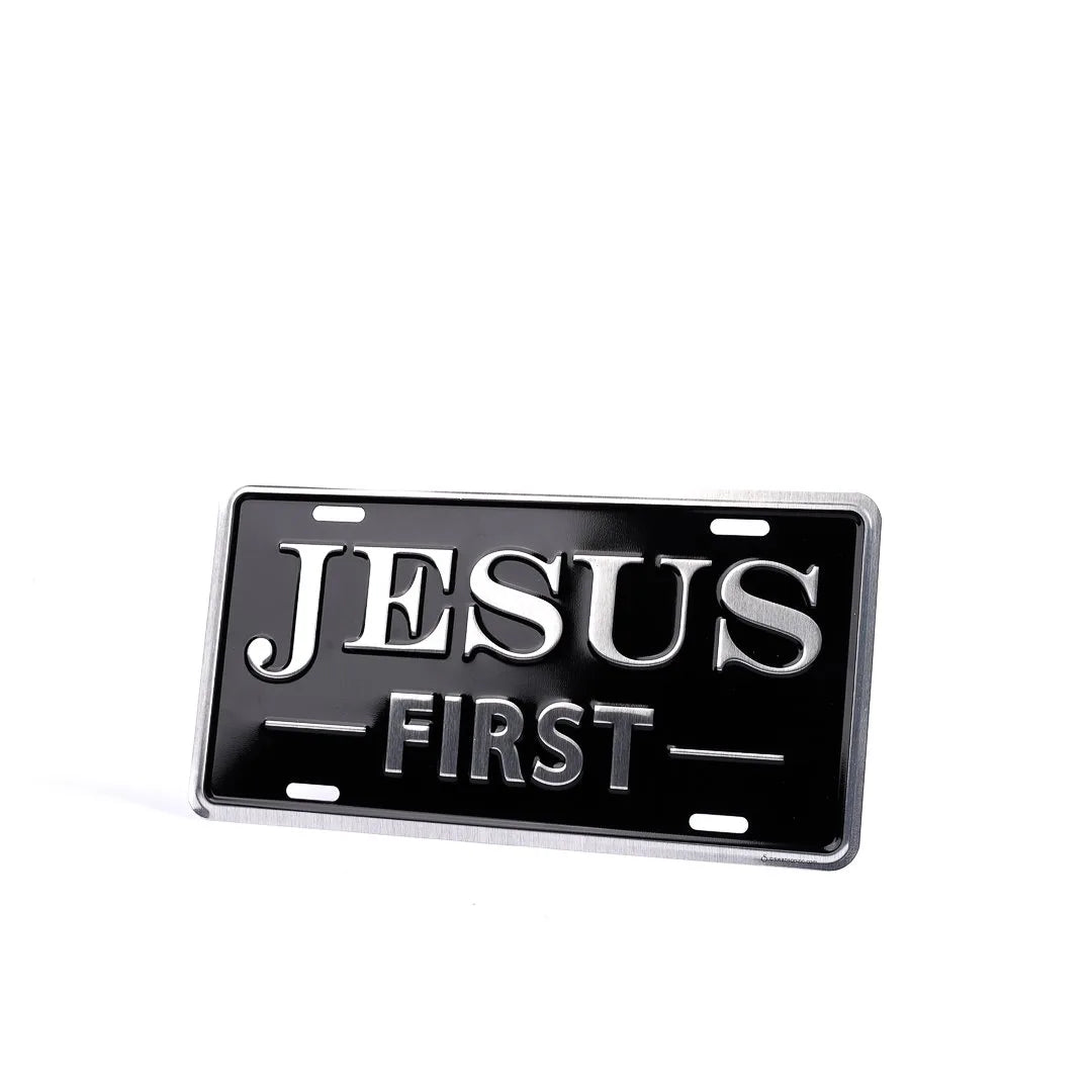 AUTOTAG DELUXE JESUS FIRST SILVER