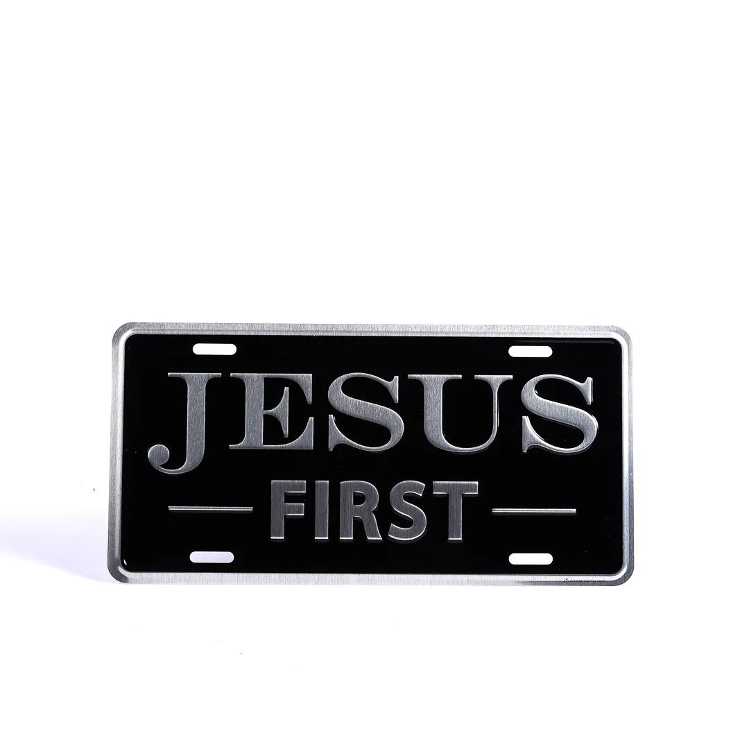 AUTOTAG DELUXE JESUS FIRST SILVER