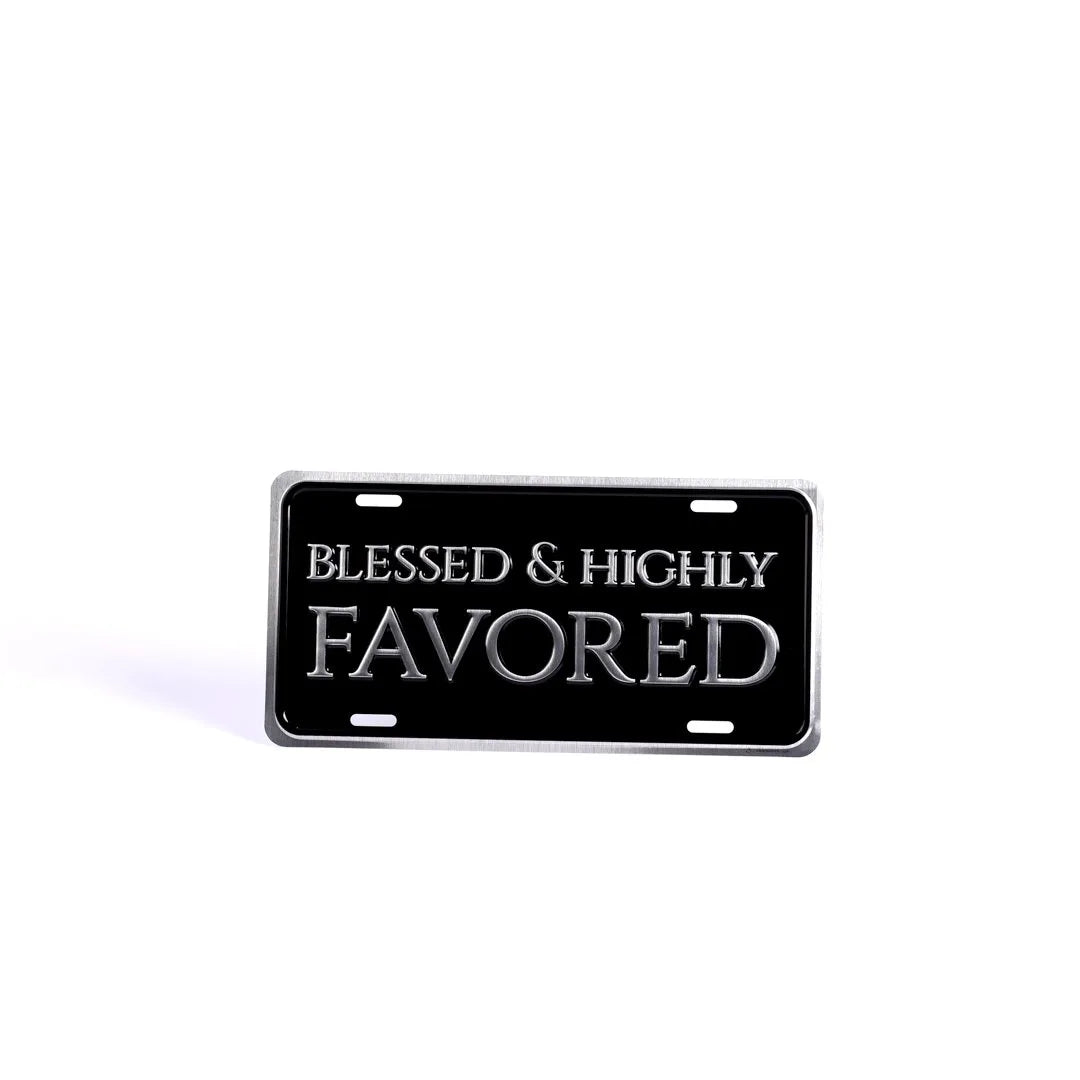 AUTOTAG DELUXE BLESSED & HIGHLY FAVORED SILVER