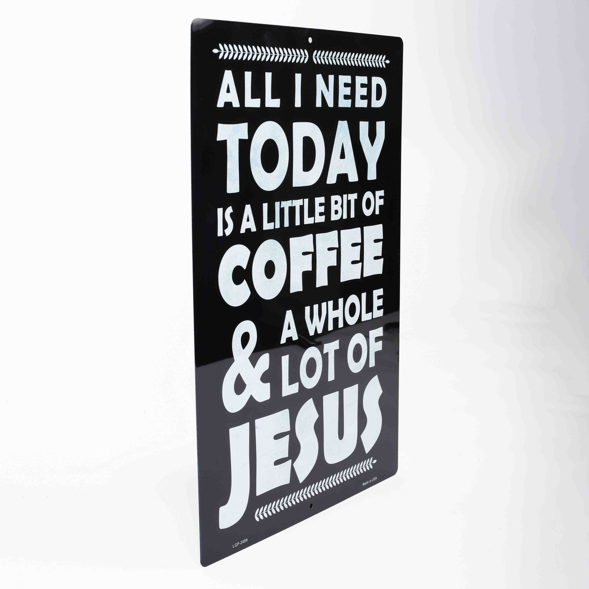 PARKING SIGN METAL COFFEE & JESUS
