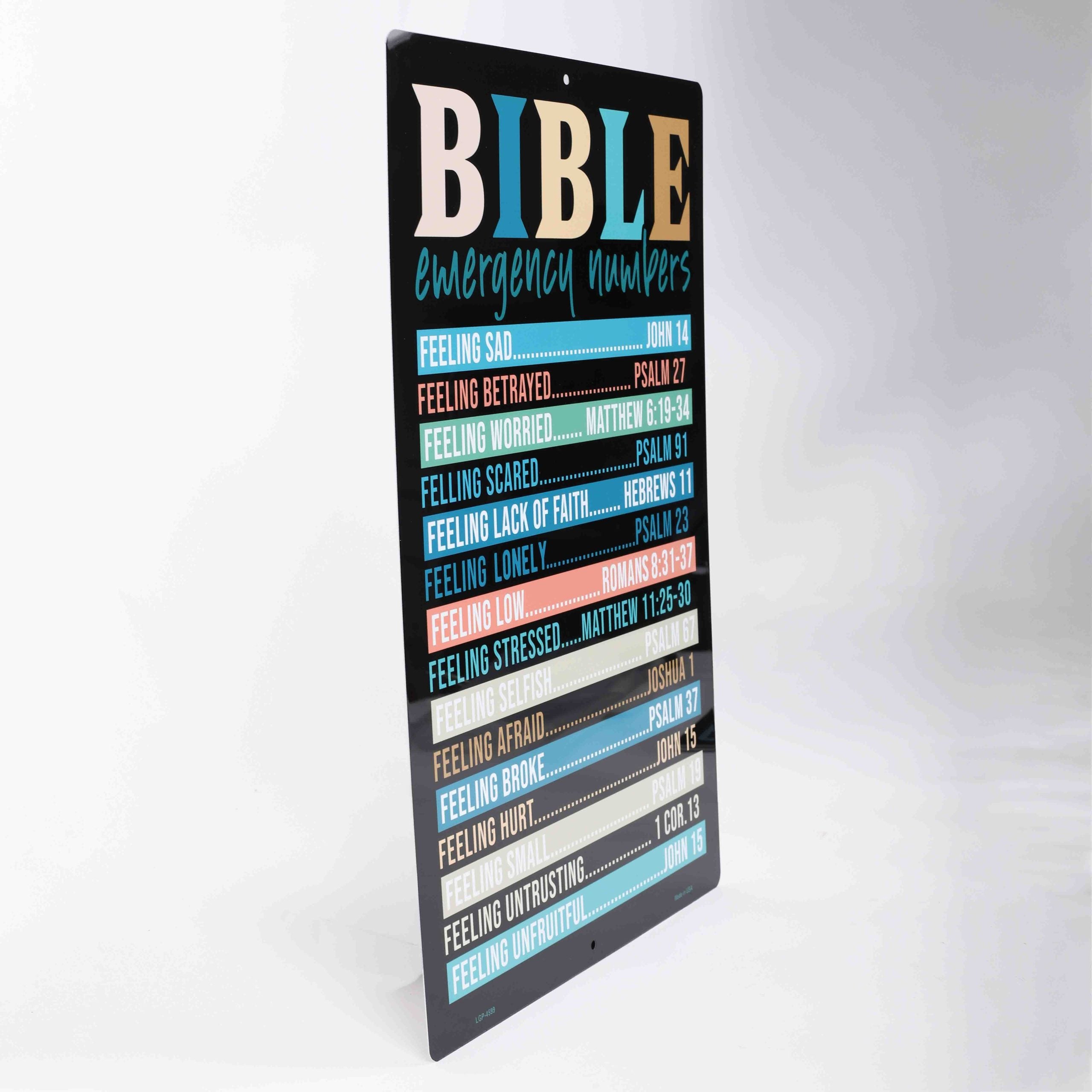 PARKING SIGN METAL BIBLE EMERGENCY NUMBERS