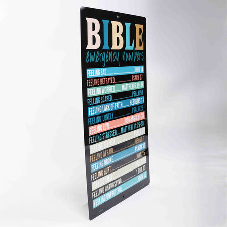 PARKING SIGN METAL BIBLE EMERGENCY NUMBERS