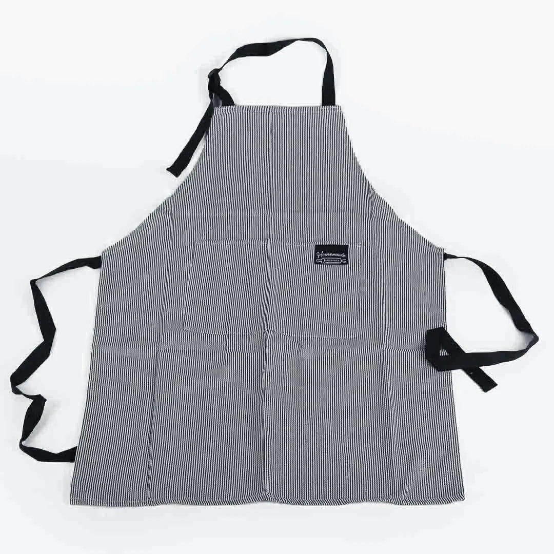 HM KITCHEN APRON BLACK/WHITE