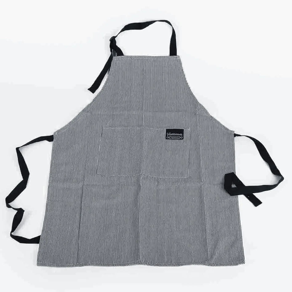 HM KITCHEN APRON BLACK/WHITE
