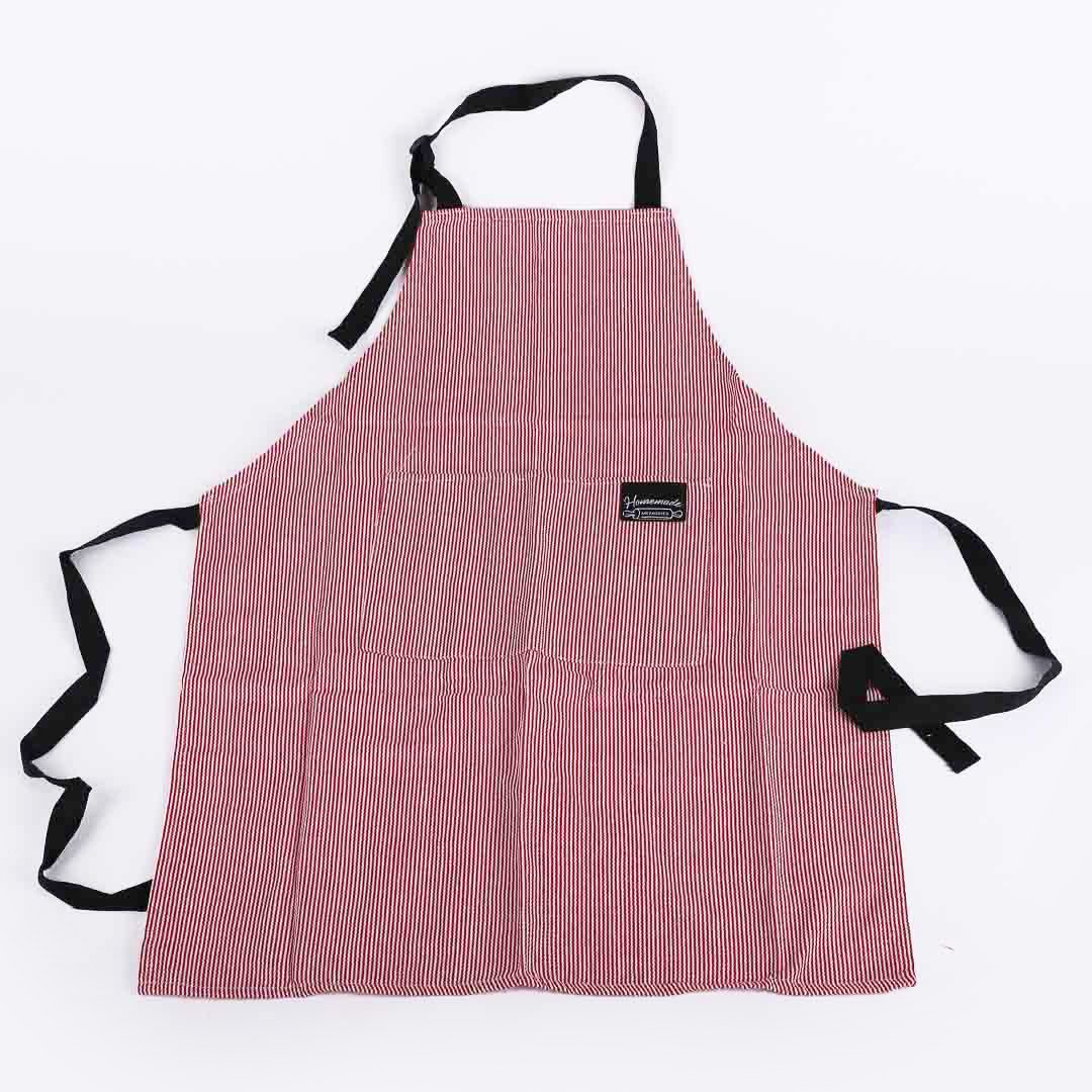 HM KITCHEN APRON RED/WHITE