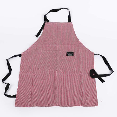 HM KITCHEN APRON RED/WHITE