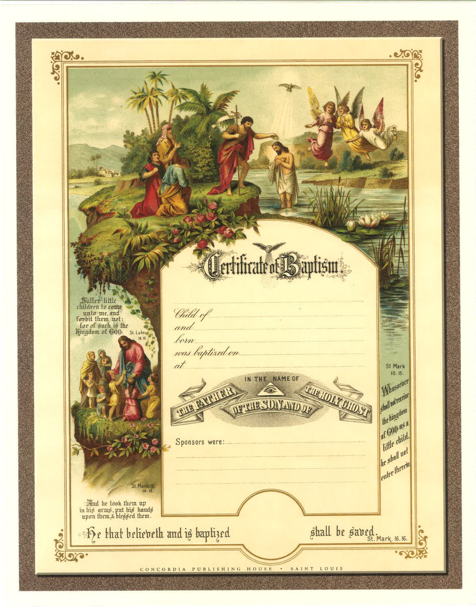 Vintage Baptism Certificate #1
