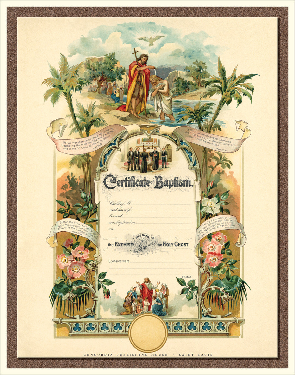 Vintage Baptism Certificate #2