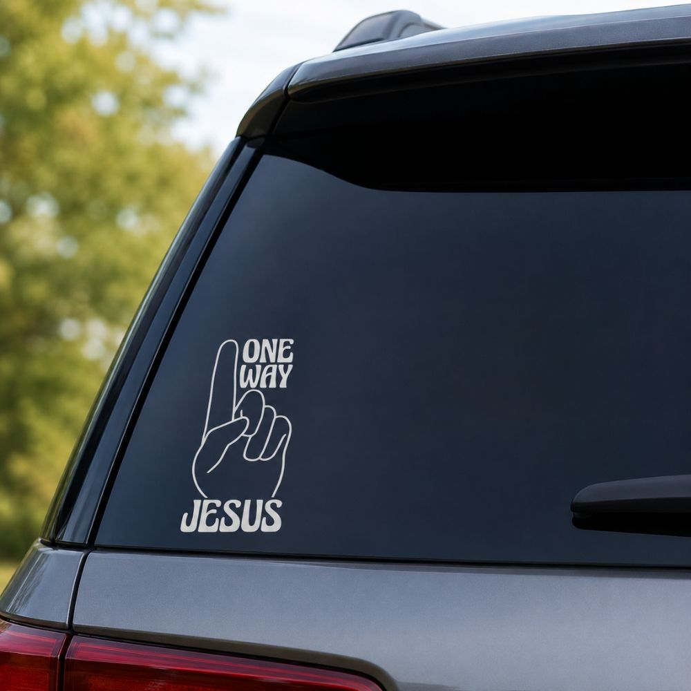 Vinyl One Way Jesus Decal by Swanson Christian Products