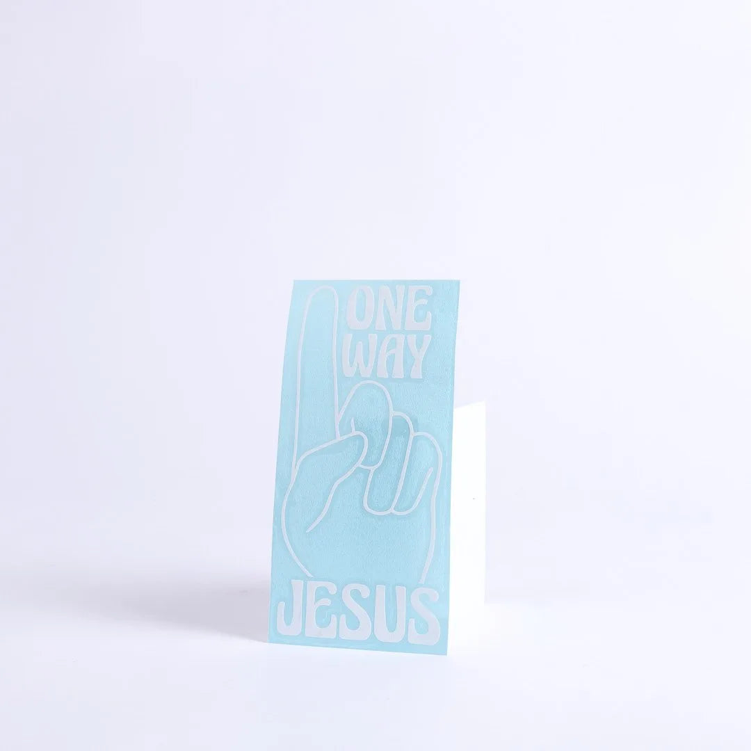 DECAL VINYL ONE WAY JESUS