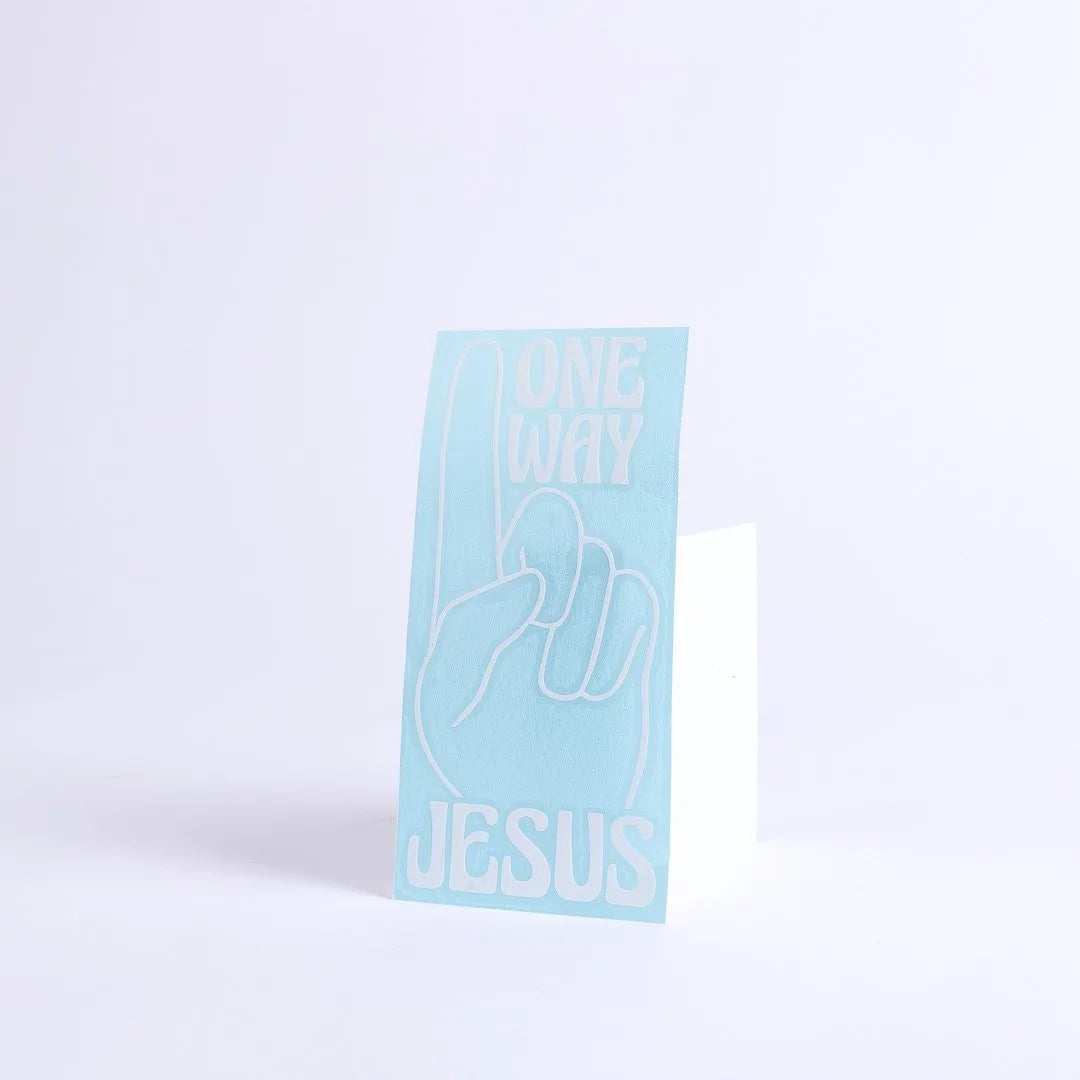 DECAL VINYL ONE WAY JESUS