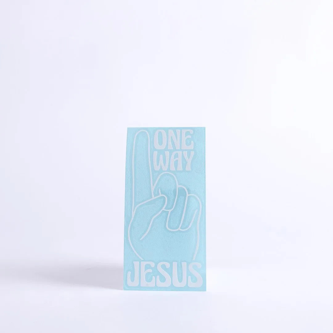 DECAL VINYL ONE WAY JESUS