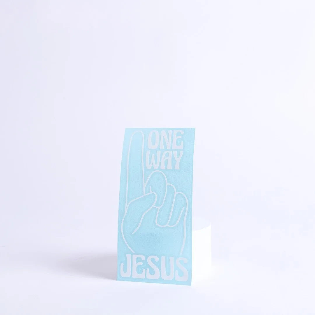 DECAL VINYL ONE WAY JESUS