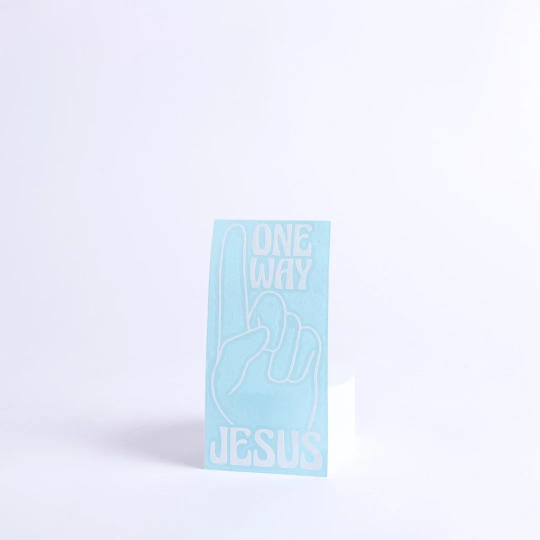 DECAL VINYL ONE WAY JESUS