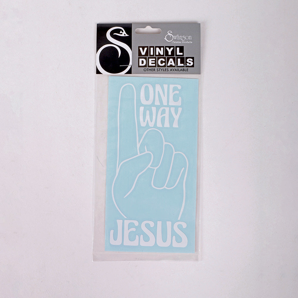 DECAL VINYL ONE WAY JESUS