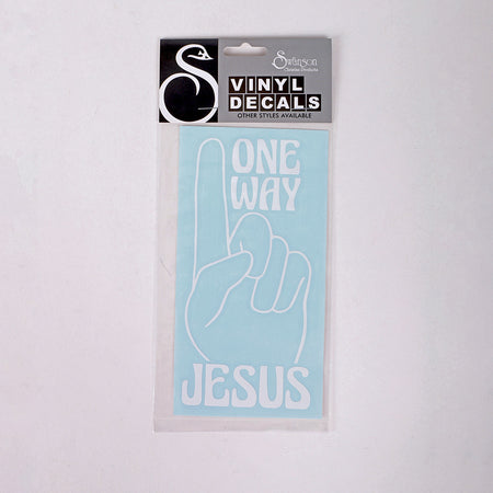 DECAL VINYL ONE WAY JESUS