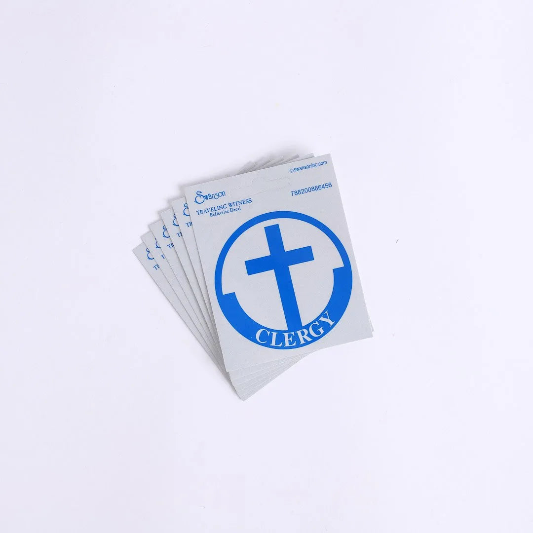 CLERGY SCOTCH REFLECTIVE STICKER PK6