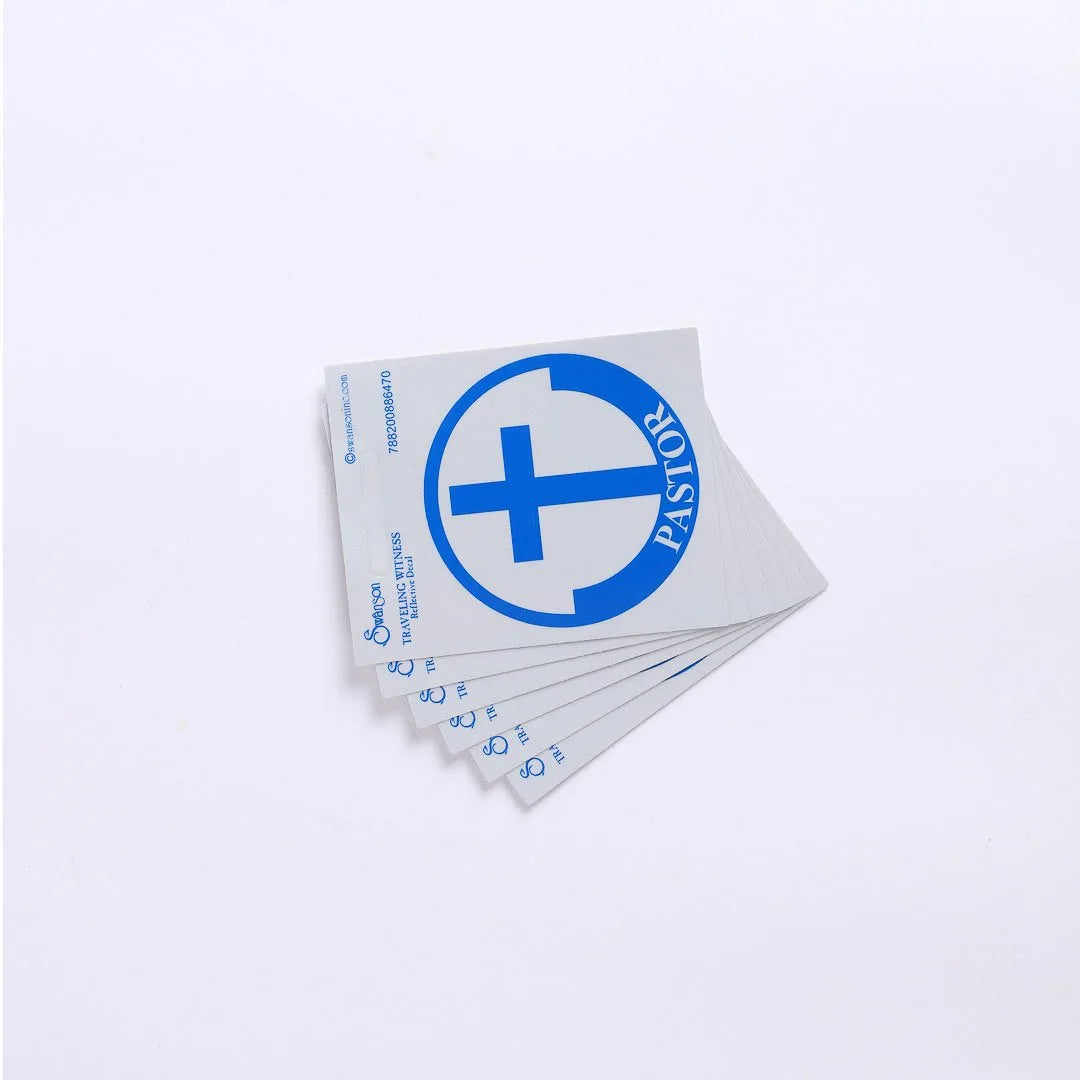 PASTOR SCOTCH REFLECTIVE STICKER PK6