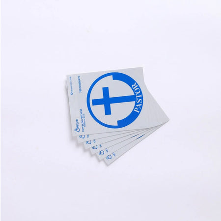 PASTOR SCOTCH REFLECTIVE STICKER PK6