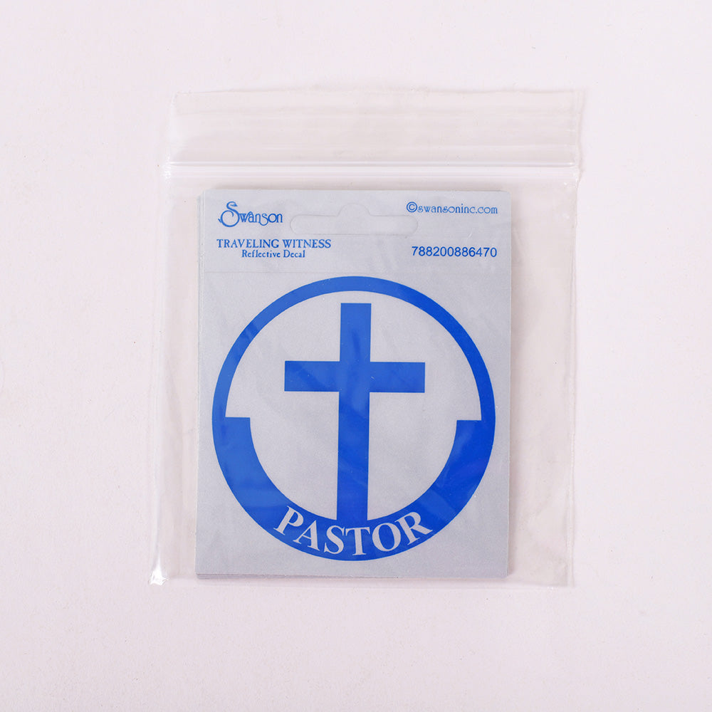 PASTOR SCOTCH REFLECTIVE STICKER PK6