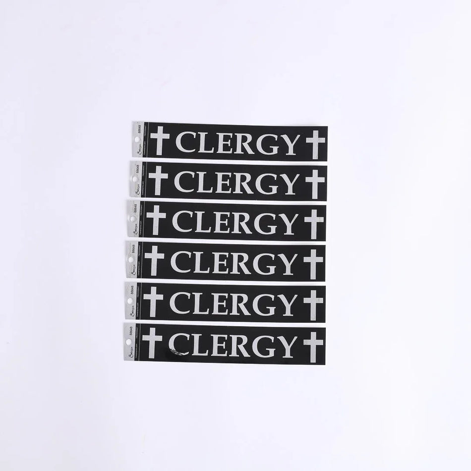 DECAL VINYL CLERGY CHROME PK6