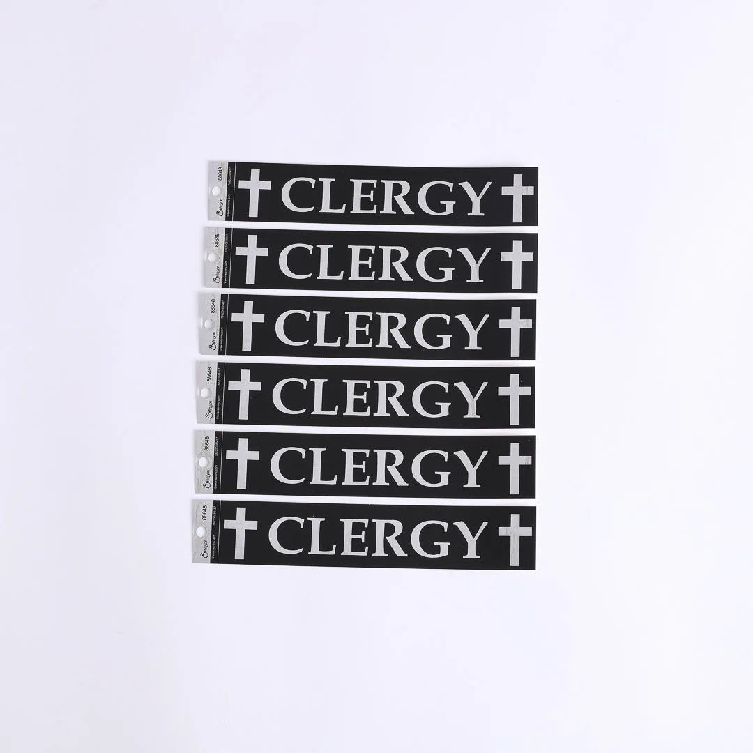 DECAL VINYL CLERGY CHROME PK6