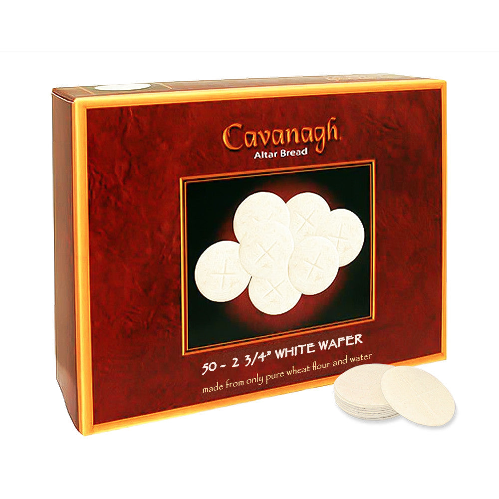 2-3/4" Large Cavanagh Communion Wafer Hosts, one of the items in the Cavanagh White Altar Bread Set: 2¾-Inch Priest Hosts and 1⅜-Inch People's Wafers. A photograph of the assembled set is pending.