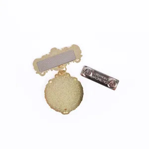 Badge Fancy Round Jr Usher Ethnic Praying Hand Magnet