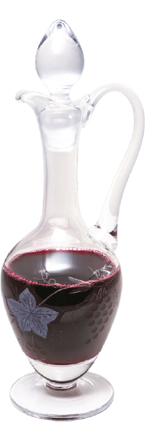 Glass Flagon with etching