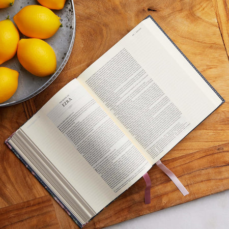 NKJV, Journal the Word Bible, Red Letter Edition, Comfort Print – Hardcover, Stone by HarperCollins, product view 6