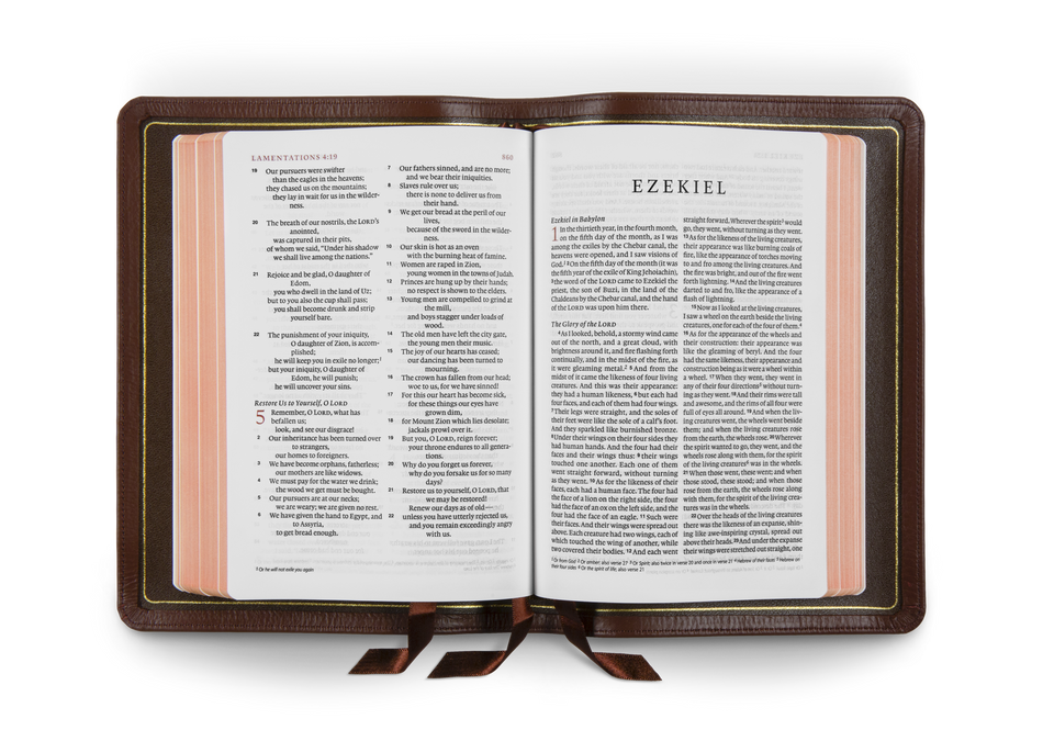 ESV Heirloom Bible, Alpha: Personal Size Edition – Leather, Calfskin, Grenada, Full Yapp by Crossway, product view 2