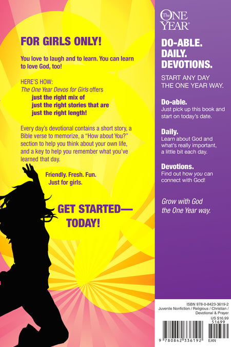 The One Year Devos for Girls by Tyndale, product view 2
