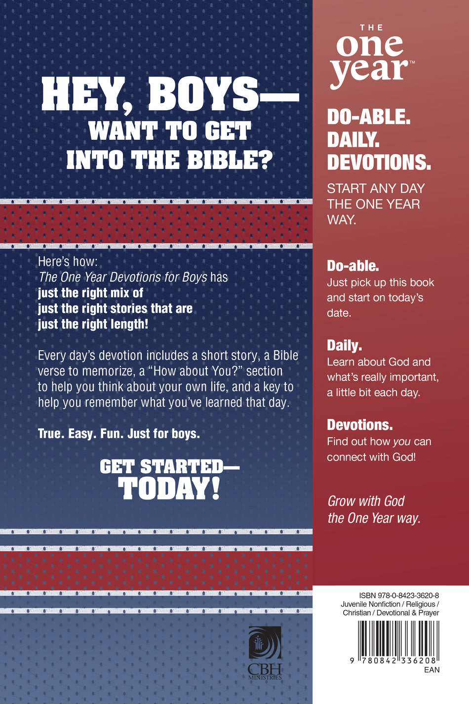 The One Year Devotions for Boys by Tyndale, product view 2