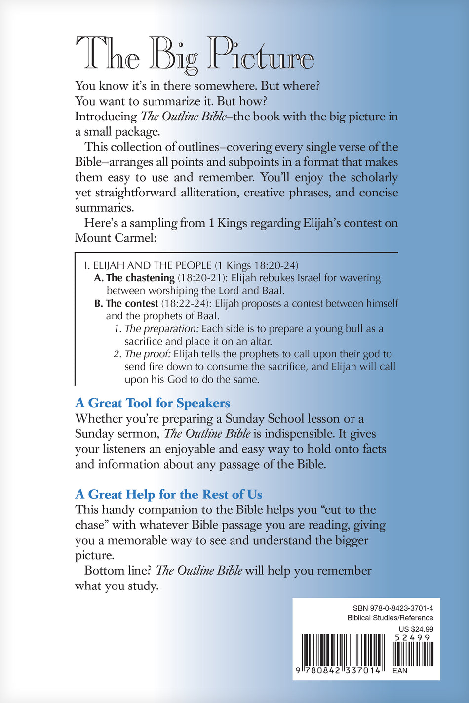 The Outline Bible by Tyndale, product view 2