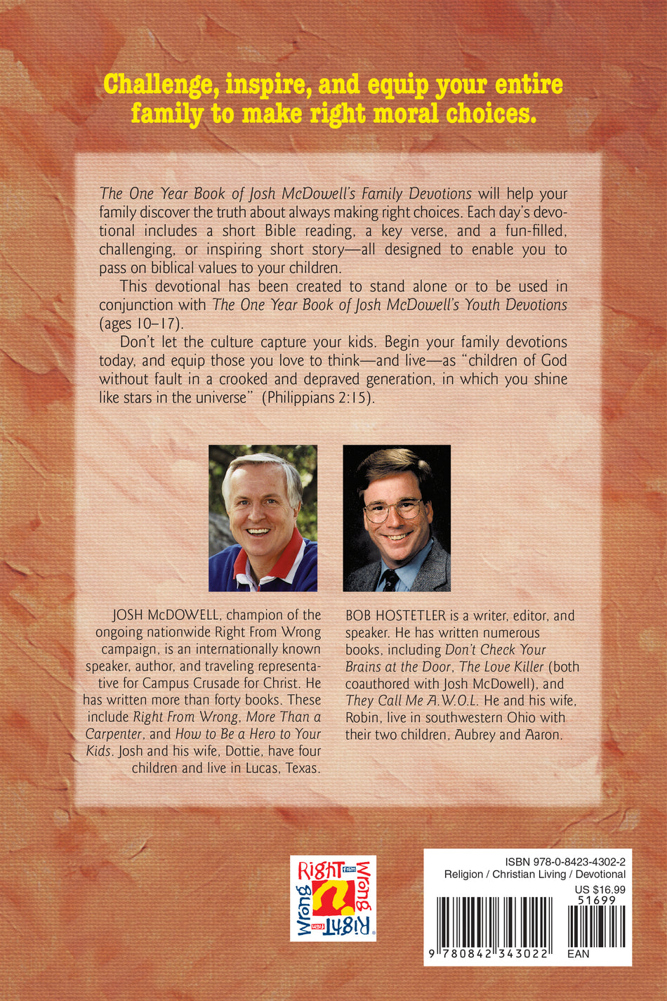 The One Year Book of Josh McDowell's Family Devotions by Tyndale, product view 2