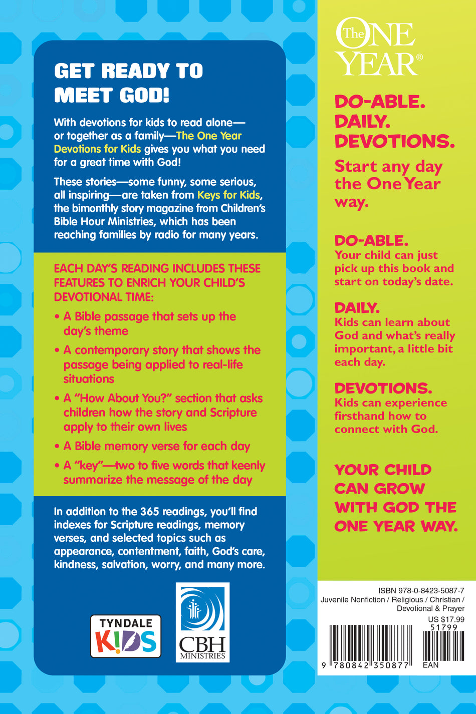 The One Year Devotions for Kids #1 by Tyndale, product view 2