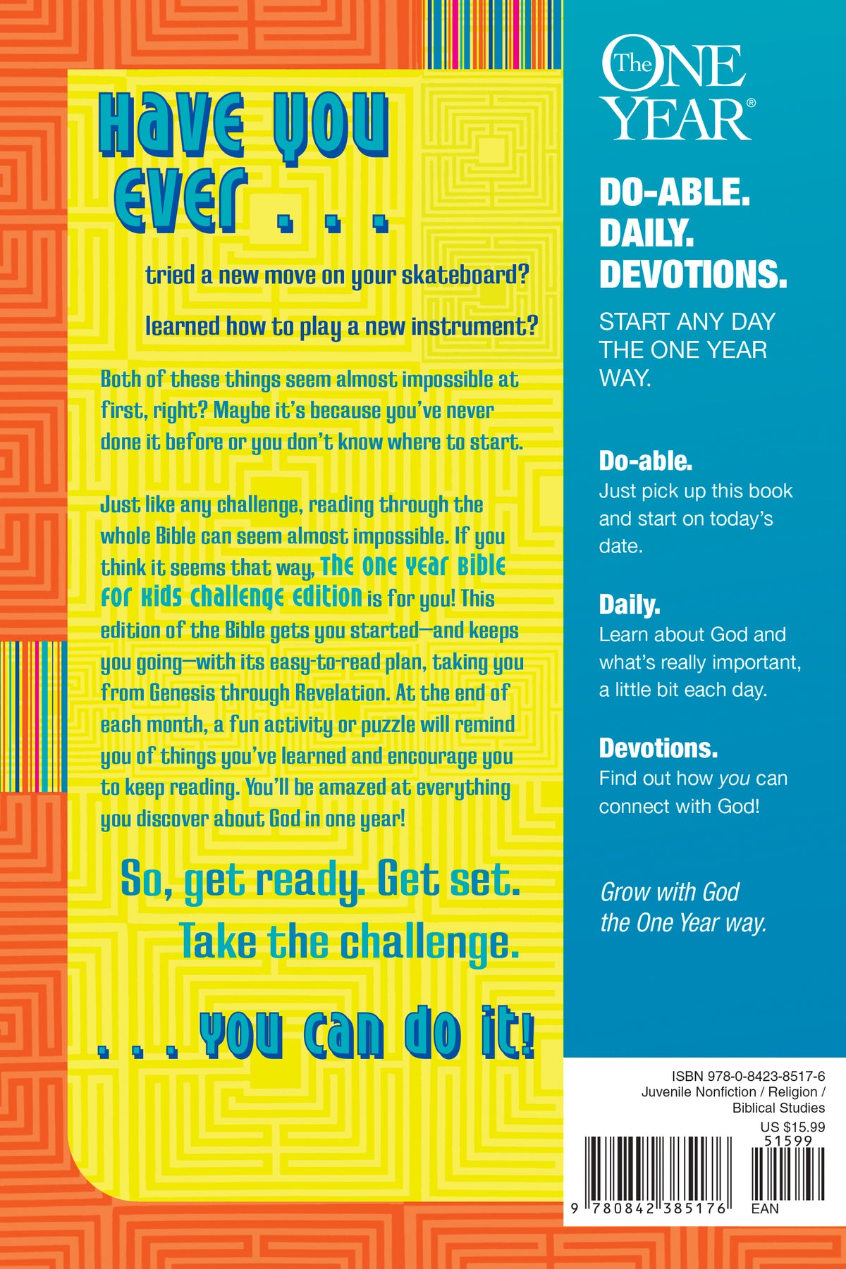 The One Year Bible for Kids, Challenge Edition NLT by Tyndale, product view 2